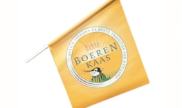 Boerenkaas gevelvlag met stok
