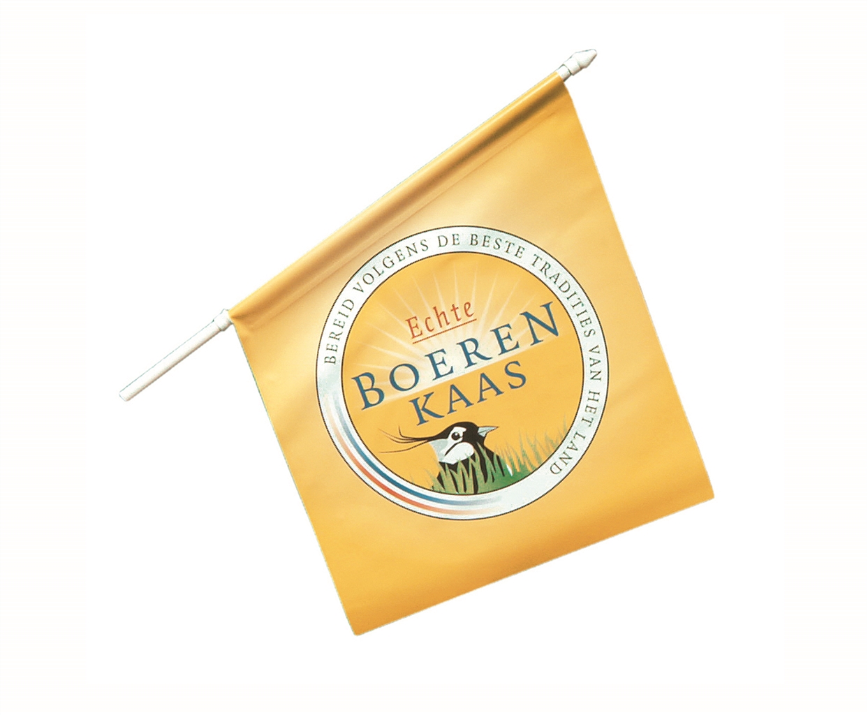 Boerenkaas gevelvlag met stok